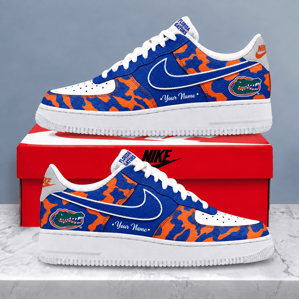 Florida Gators | Premium NCAA Personalized Camo AF1 Shoes