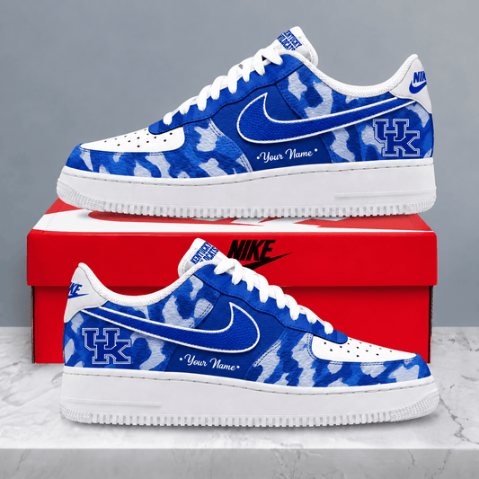 Kentucky Wildcats | Premium NCAA Personalized Camo AF1 Shoes