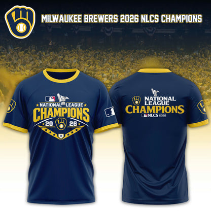 Milwaukee Brewers 2026 National League Champions Tshirt Limited Edition 00