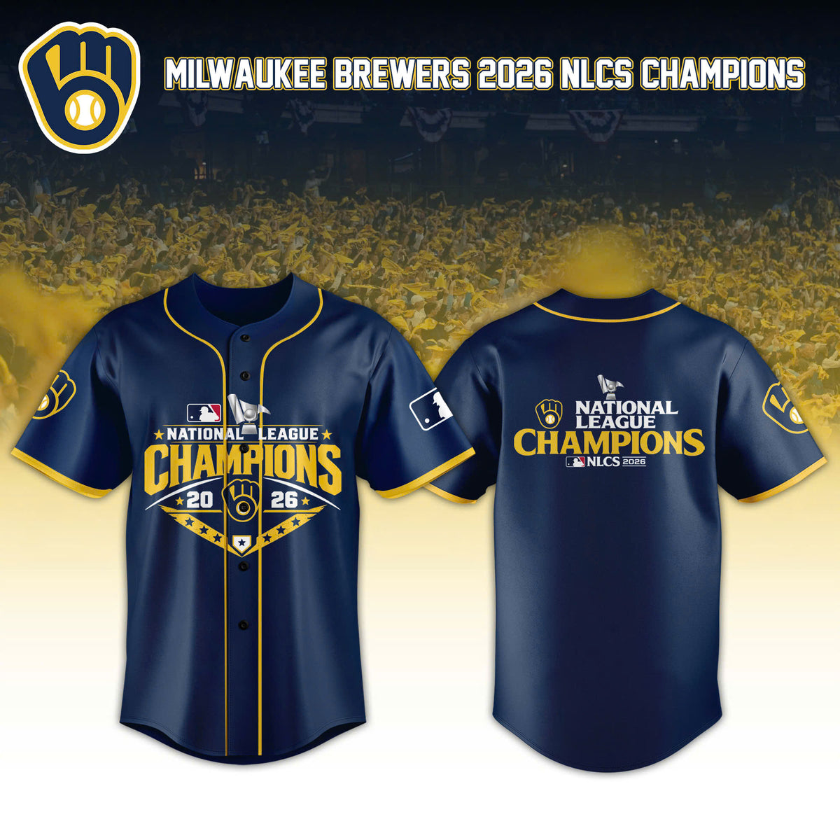Milwaukee Brewers 2026 National League Champions Jersey Limited Edition 00