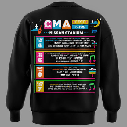 Limited Edition CMA FEST Black Sweatshirt 2026 | YX82