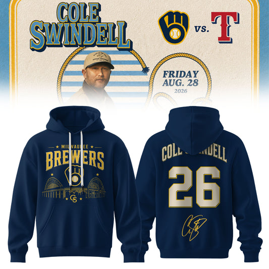 Cole Swindell x Milwaukee Brewers 3D All-Over Print Hoodie V1