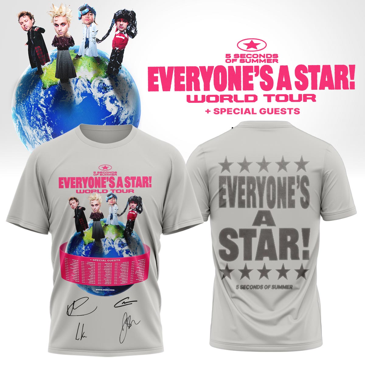 5SOS EVERYONE'S A STAR! World Tour Shirt | ZZ65