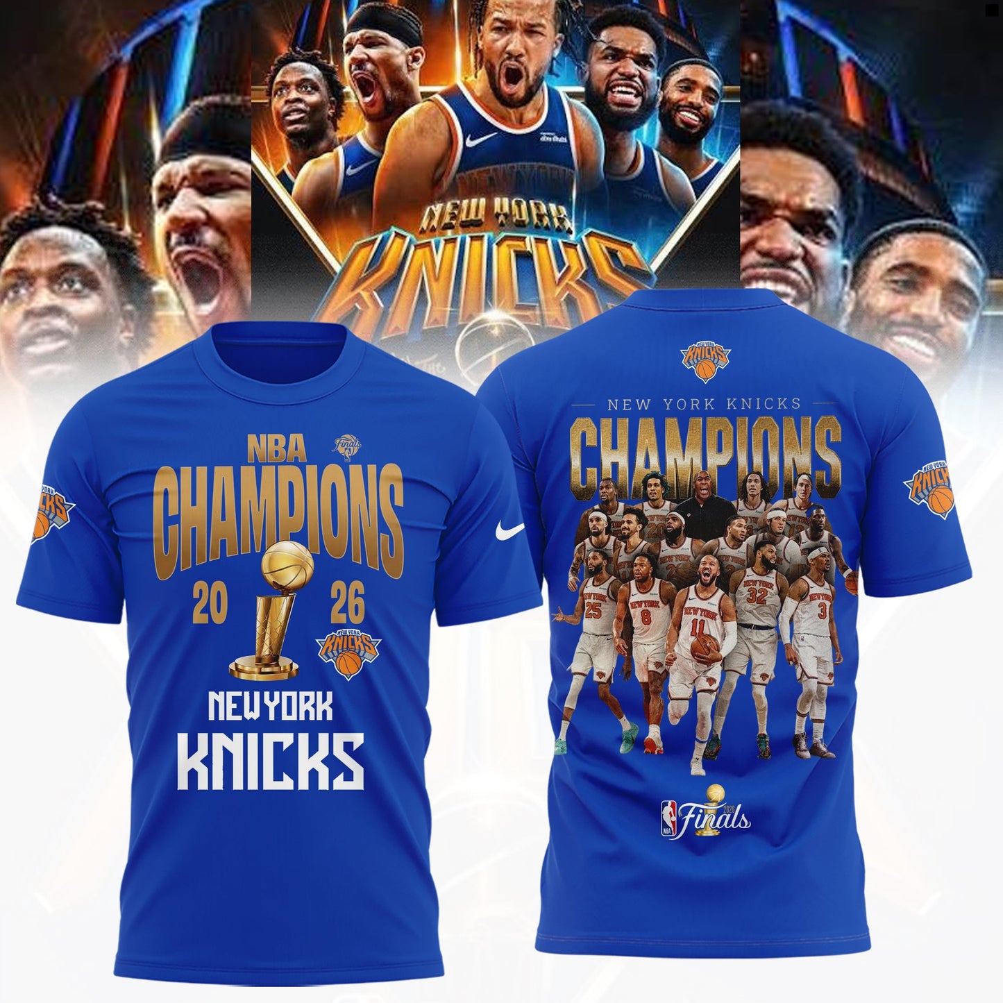New York Knicks 2026 NBA Finals Champions T-Shirt | XV86
