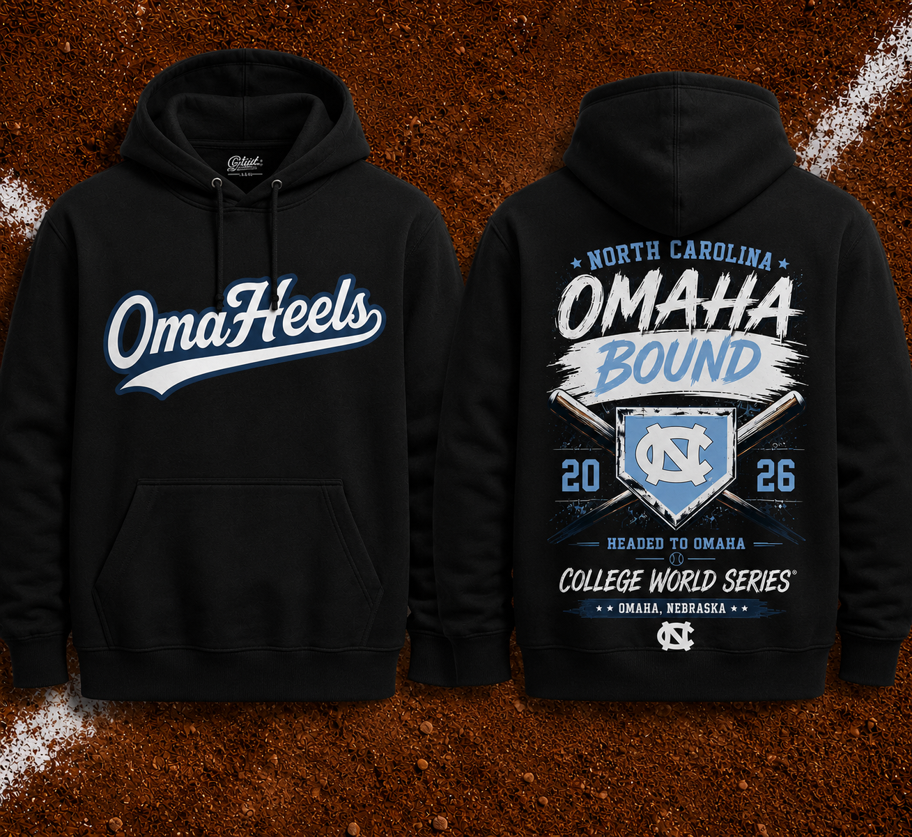 OmaHeels - Headed to Omaha - 2026 NCAA Baseball Men's College World Series Hoodie | FQ57