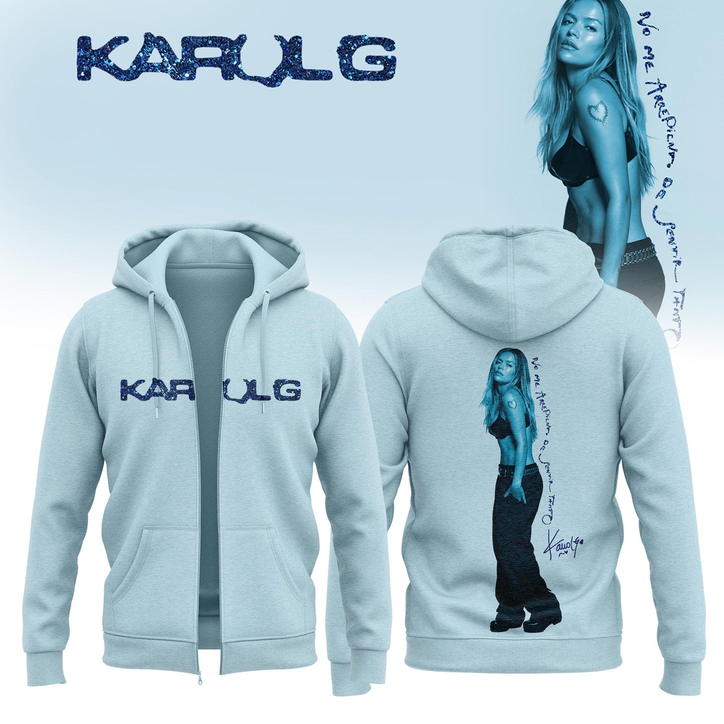 KaRol G Album "NO ME ARREPIENTO DE SENTIR TANTO" - Zip Hoodie | KH43