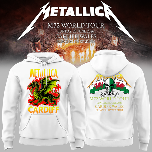Metallica 2026 M72 World Tour Cardiff, Wales Hoodie | ST49