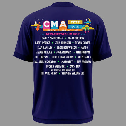 Limited Edition CMA FEST All Singers Line Up Tshirt 2026 | JS38