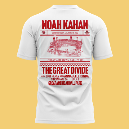 Limited Edtion Noah Kahan x Cincinnati Reds White Tshirt 2026 | UU76