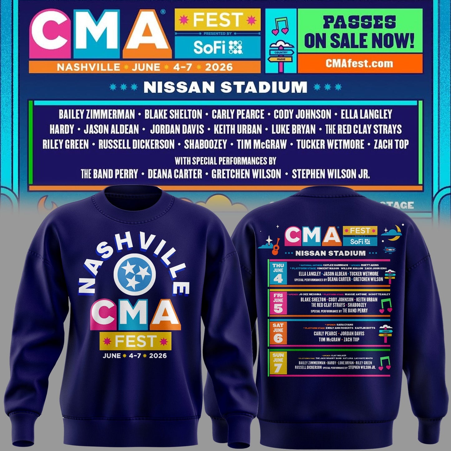 Limited Edition CMA FEST Sweatshirt 2026 | HV35