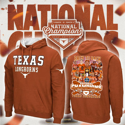Limited Edition -Texas Longhorns Softball 2026 Champions - 3D Unisex Hoodie | XD97