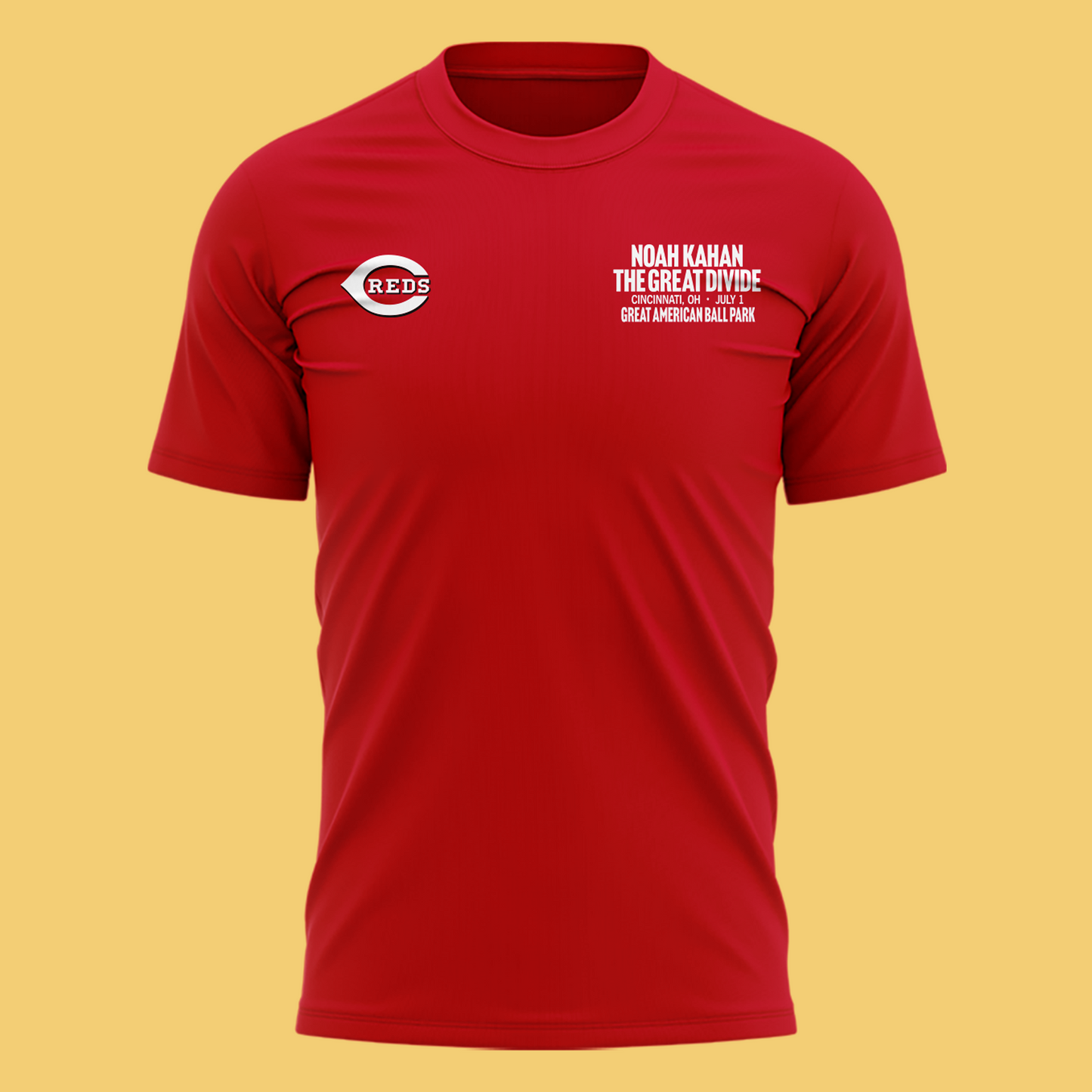 Limited Edtion Noah Kahan x Cincinnati Reds Red Tshirt 2026 | FF73