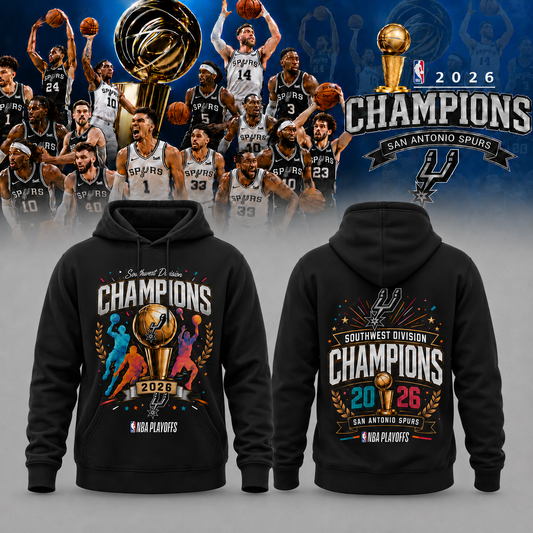 Spurs 2026 NBA Champions Hoodie Black Edition | DD56