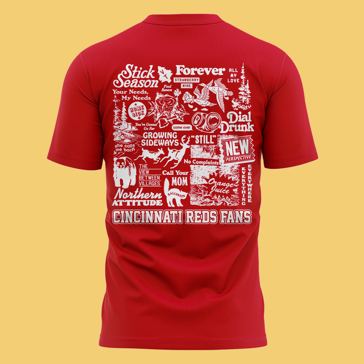 Limited Edtion Noah Kahan x Cincinnati Reds Red Tshirt 2026 | ZW56
