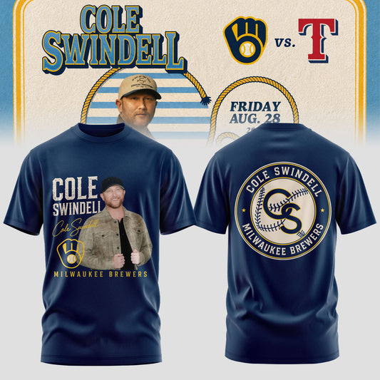 Cole Swindell x Milwaukee Brewers 3D All-Over Print T-Shirt V2