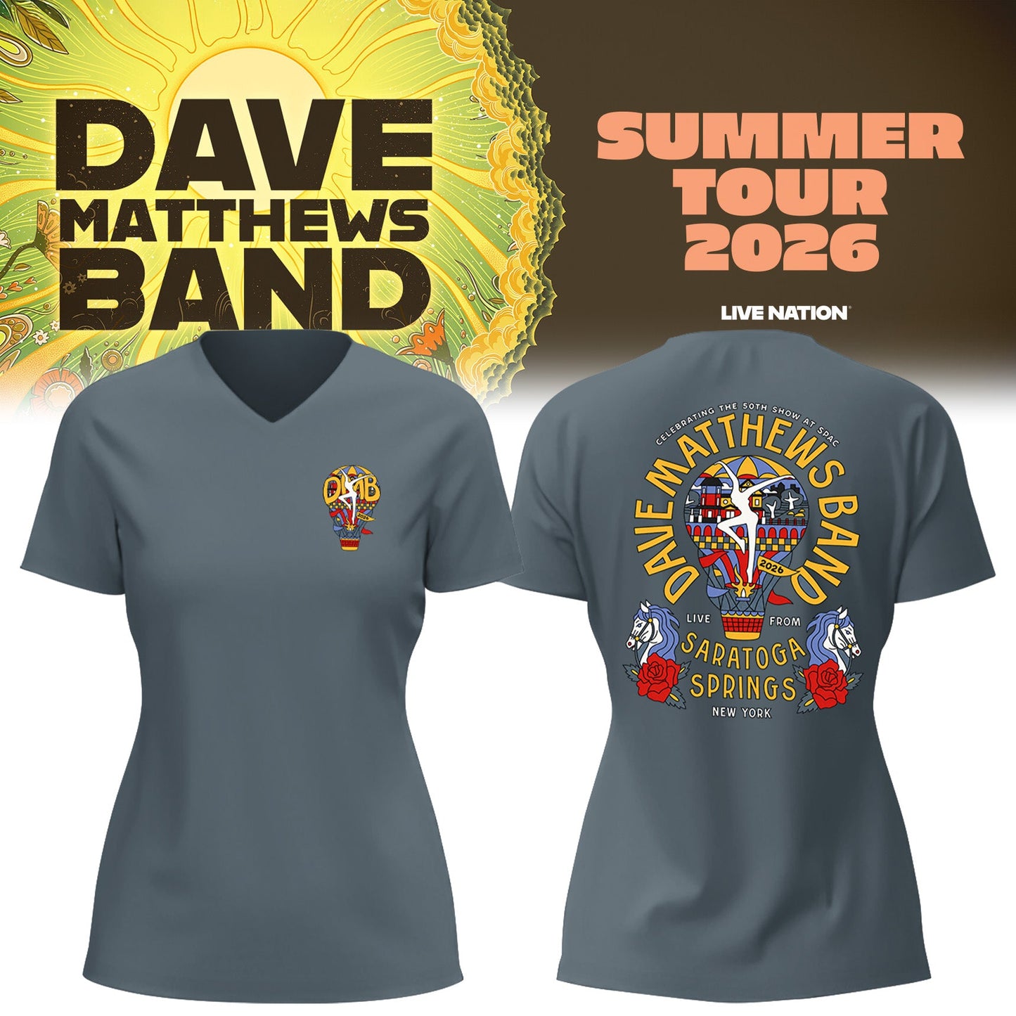 Limited Edition Summer Tour 2026 At Saratoga Springs,NY Shirt | HT48