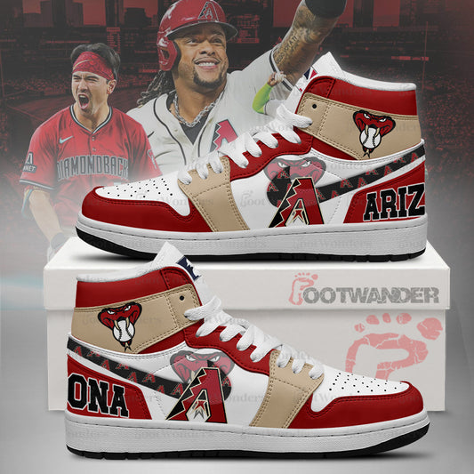 Arizona Diamondbacks MLB AJ1 High Top Shoes | LI90