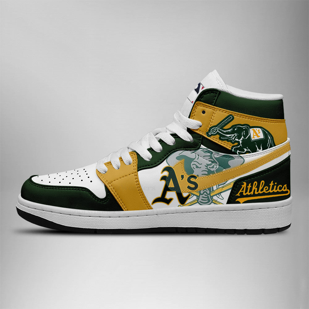 Oakland Athletics MLB AJ1 High Top Shoes | MR42