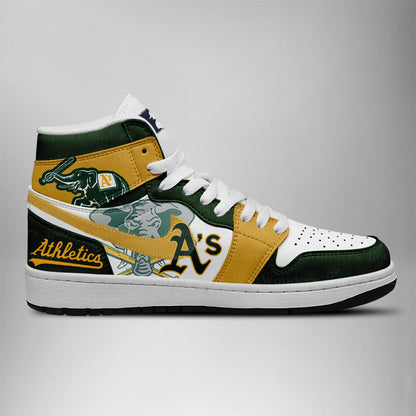 Oakland Athletics MLB AJ1 High Top Shoes | MR42