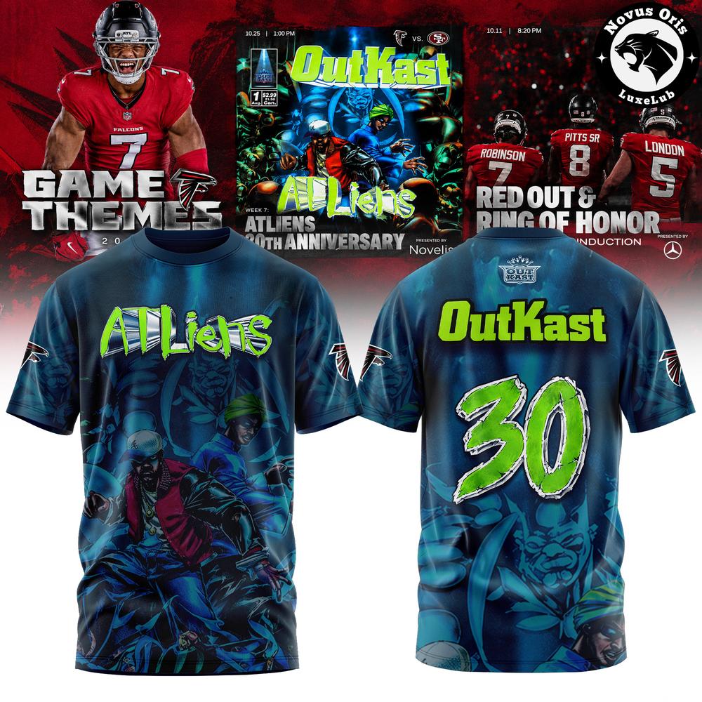 Atlanta Falcons x OutKast ATLiens 30th Anniversary 2026 T-Shirt