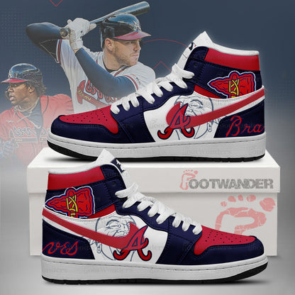 Atlanta braves MLB AJ1 High Top Shoes | NC25
