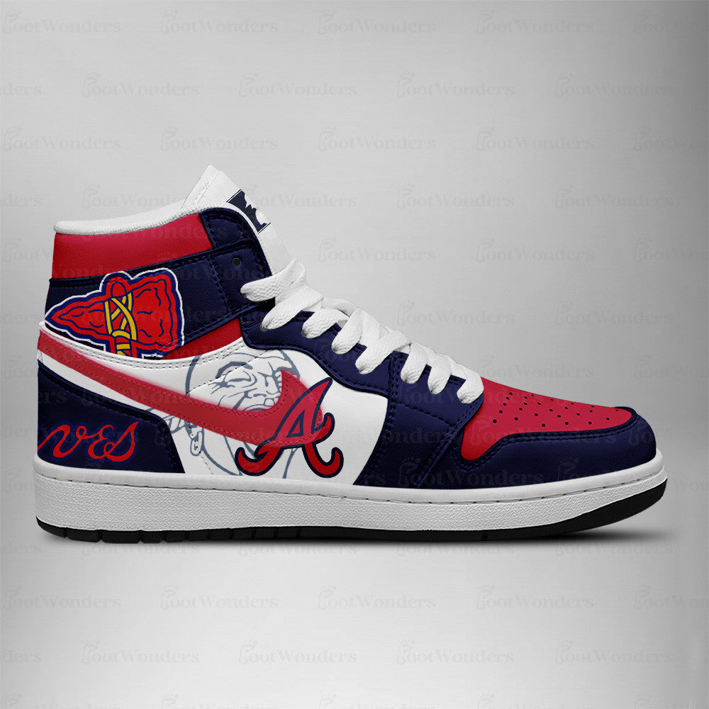 Atlanta braves MLB AJ1 High Top Shoes | NC25