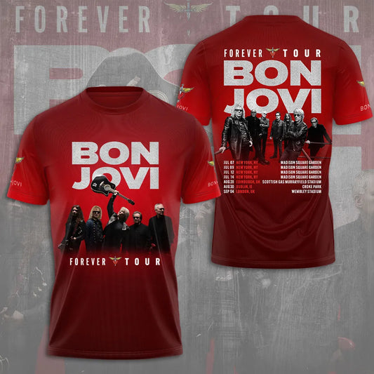 Bon Jovi Forever Tour 2026 Limited Edition T-Shirt Fan Merchandise