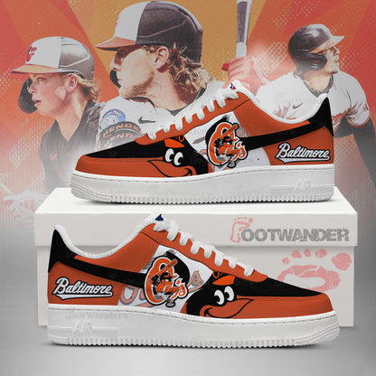 Baltimore Orioles MLB AF1 Low Top Shoes | ZU48