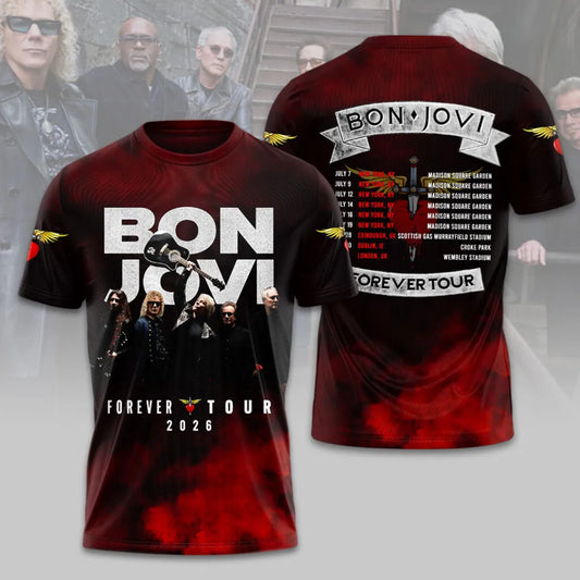Bon Jovi Forever Tour Signature Collection Limited Edition Tshirt Concert Merch