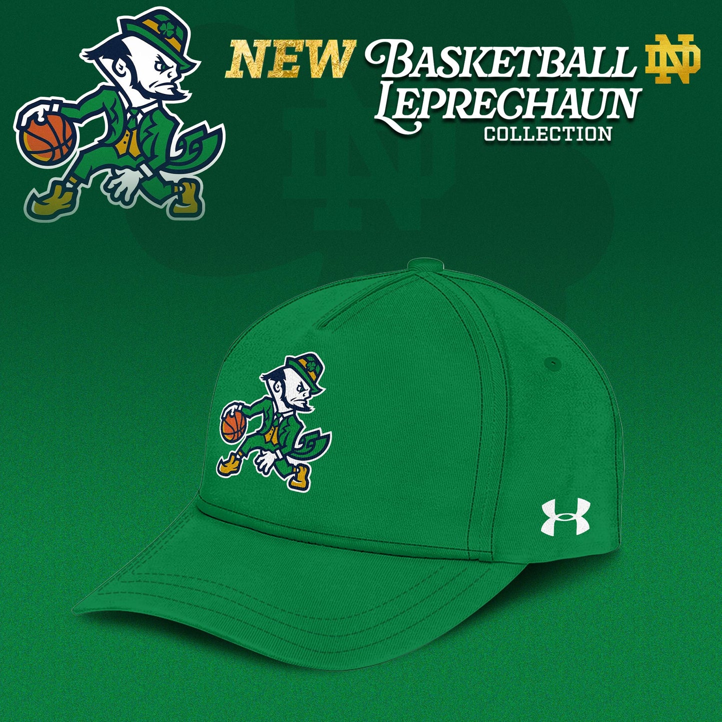 Notre Dame Fighting Irish Basketball Leprechaun Limited Editions Hoodie - Green