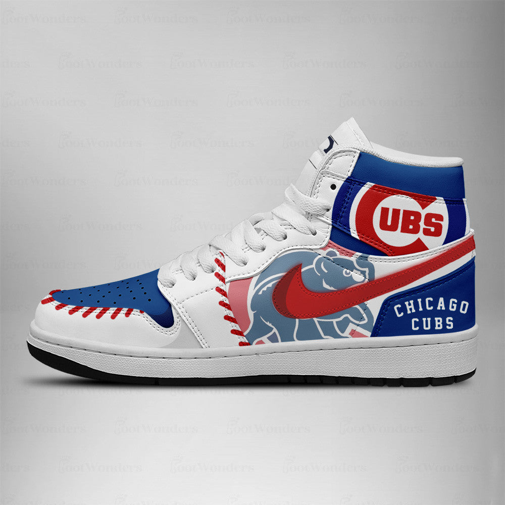 Chicago Cubs MLB AJ1 High Top Shoes | FP85