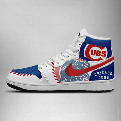 Chicago Cubs MLB AJ1 High Top Shoes | FP85