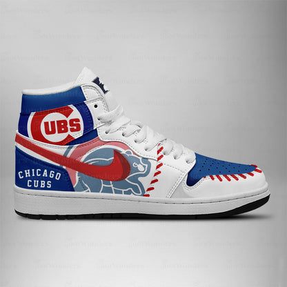 Chicago Cubs MLB AJ1 High Top Shoes | FP85