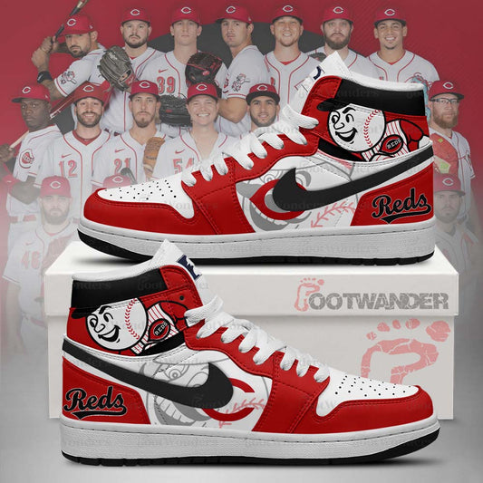Cincinnati Reds MLB AJ1 High Top Shoes | UH65