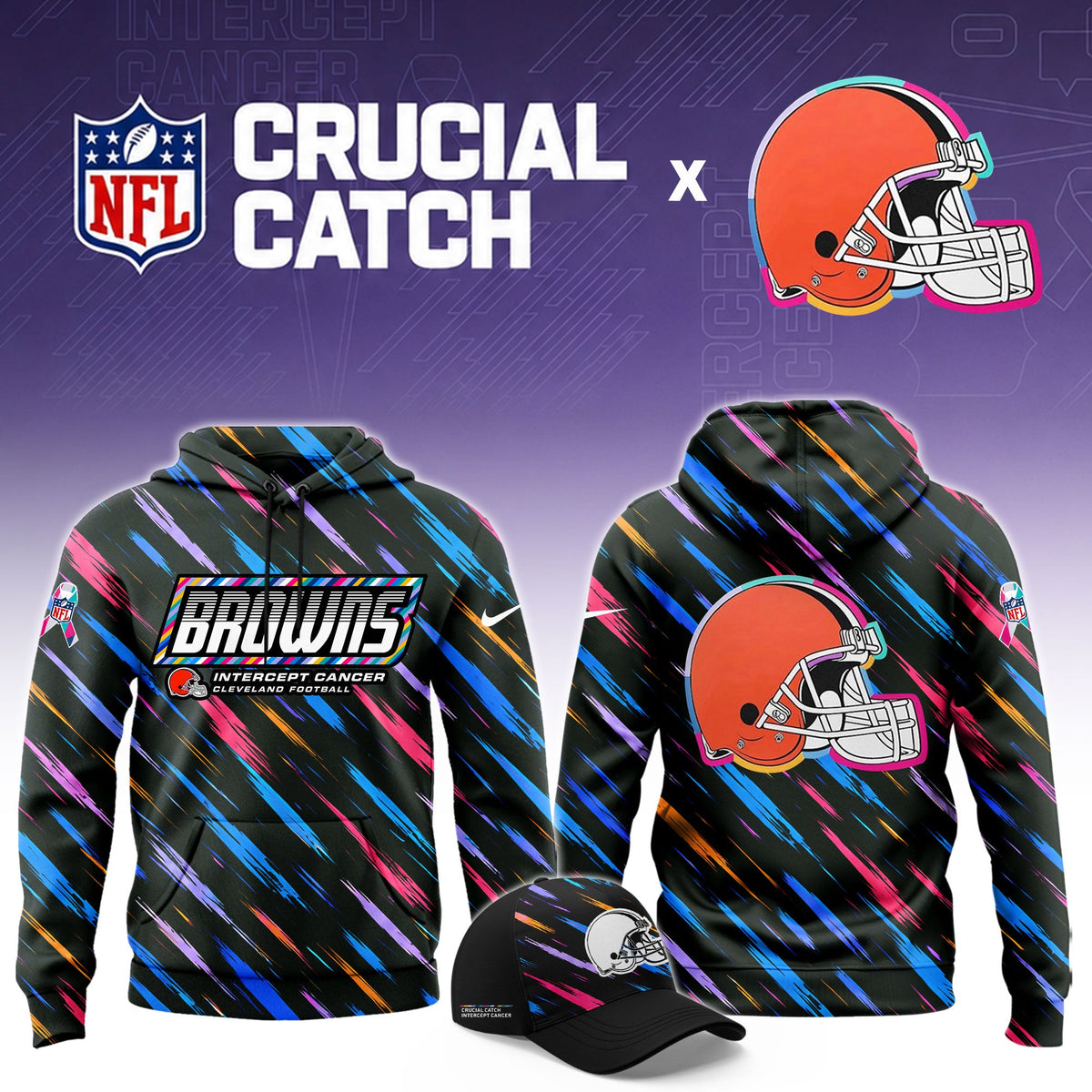 Men's Black Cleveland Browns 2026 Crucial Catch Sideline Standard Issue Dri-FIT Pullover Hoodie | SP31