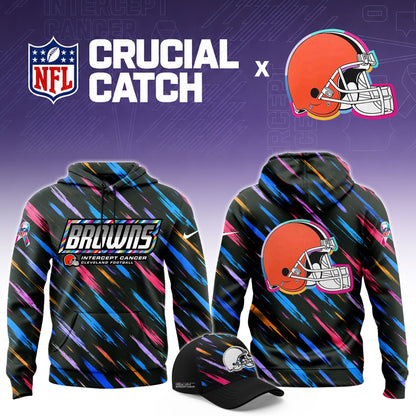 Men's Black Cleveland Browns 2026 Crucial Catch Sideline Standard Issue Dri-FIT Pullover Hoodie | SP31