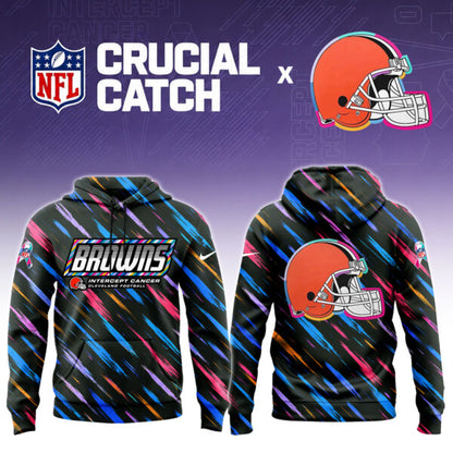 Men's Black Cleveland Browns 2026 Crucial Catch Sideline Standard Issue Dri-FIT Pullover Hoodie | SP31