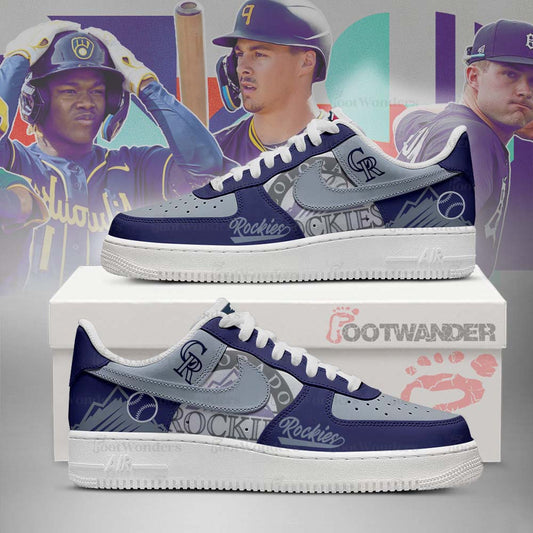 Colorado Rockies MLB AF1 Low Top Shoes | PS28