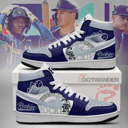 Colorado Rockies MLB AJ1 High Top Shoes | NN65