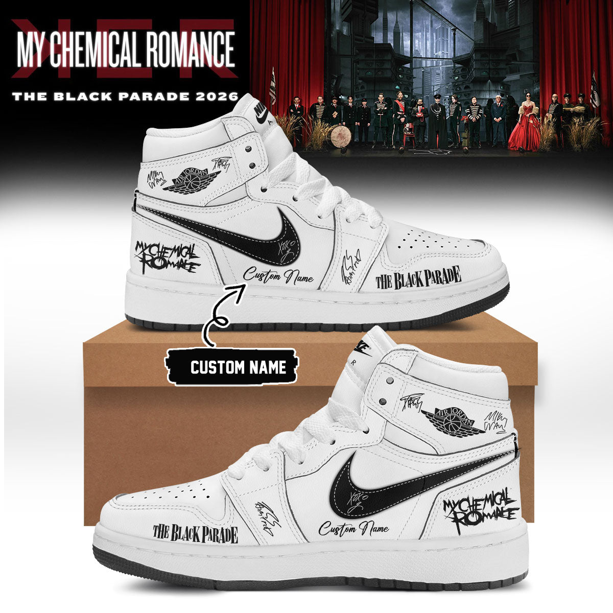 ,My Chemical Romance Limited Edition Signature Shoes | UV64