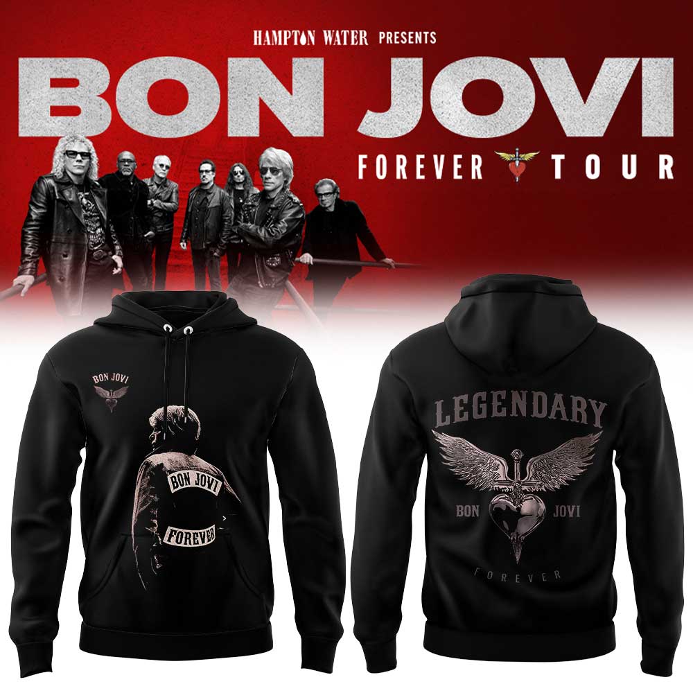 Bon Jovi Forever Tour 2026 Limited Edition Hoodie Concert Merchandise