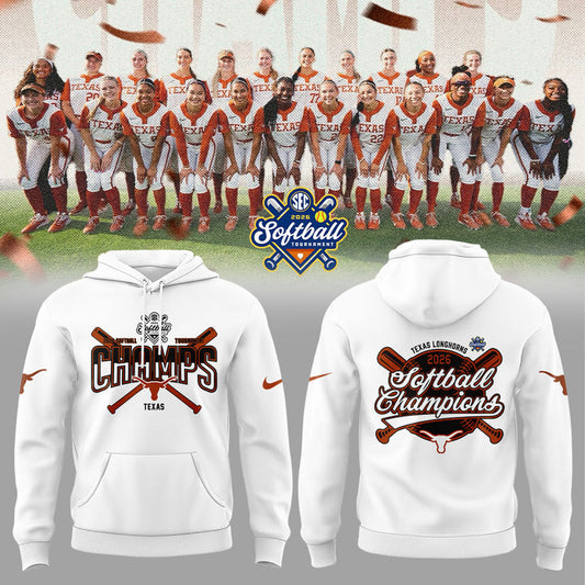 Texas Longhorns 2026 SEC Softball Tournament Champions Locker Room Hoodie | QK33