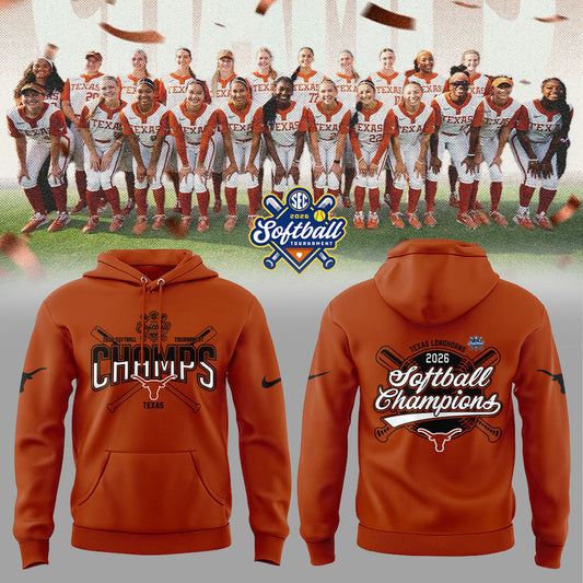 Texas Longhorns 2026 SEC Softball Tournament Champions Locker Room Hoodie | YT44