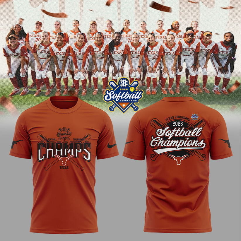 Texas Longhorns 2026 SEC Softball Tournament Champions Locker Room Shirt | HX85
