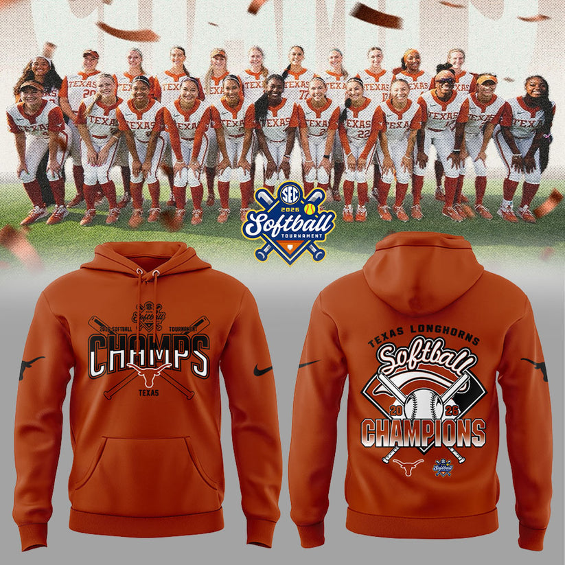 Texas Longhorns 2026 SEC Softball Tournament Champions Locker Room Hoodie | VL41