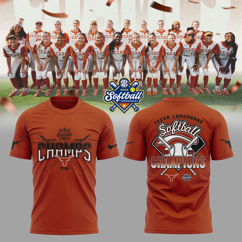 Texas Longhorns 2026 SEC Softball Tournament Champions Locker Room Shirt | VS88