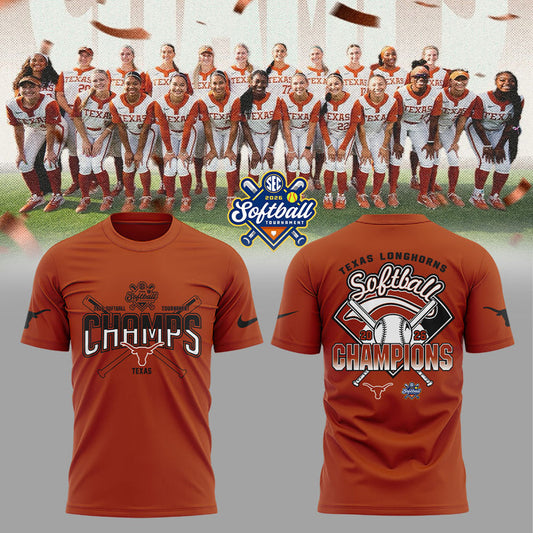 Texas Longhorns 2026 SEC Softball Tournament Champions Locker Room Shirt | VS88