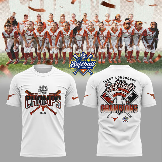 Texas Longhorns 2026 SEC Softball Tournament Champions Locker Room Shirt | FI67