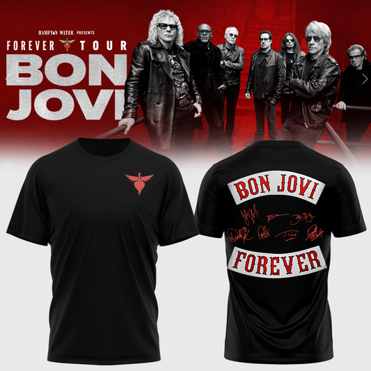 Bon Jovi Forever Tour Signature Collection Limited Edition T-Shirt Concert Merchandise