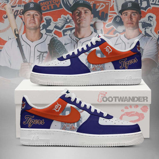 Detroit Tigers MLB AF1 Low Top Shoes | IK68